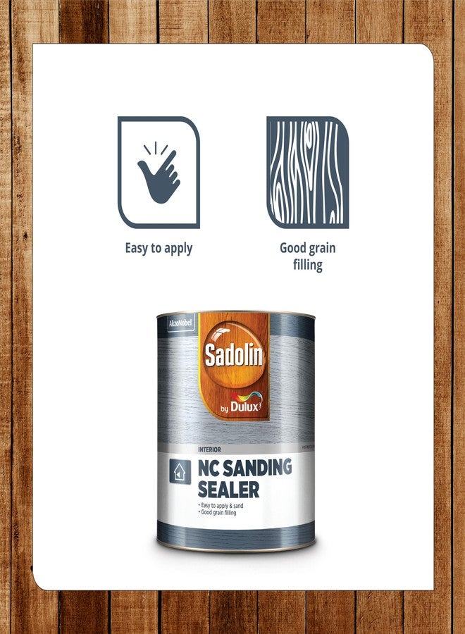 ديولكس برايمر دولوكس سادولين إن سي للخشب | طلاء خشبي شفاف | مانع تسرب سريع الجفاف وعالي التغطية للأسطح الخشبية الداخلية | 4 لترات - Image 2